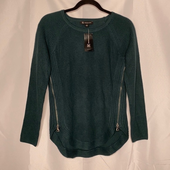 INC Waffle-Knit Side-Zip Tunic Sweater - Picture 2 of 6